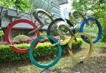 企業五環雕塑廠家 公園小品 鏤空不銹鋼五環雕塑