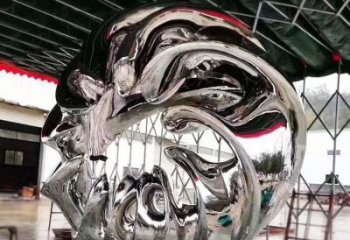 別墅區海浪雕塑廠家 大型歐式擺件 戶外不銹鋼海浪雕塑制作