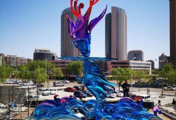 電鍍水花雕塑廠家 現(xiàn)代園林?jǐn)[件 戶外不銹鋼水花雕塑生產(chǎn)