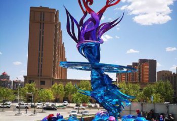 電鍍波浪雕塑廠家 戶外園林?jǐn)[件 大型不銹鋼波浪雕塑生產(chǎn)