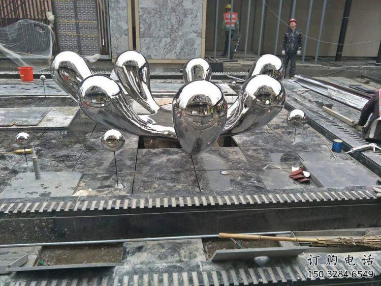 鍛造水花雕塑廠家 公園創意小品 戶外不銹鋼水花雕塑生產