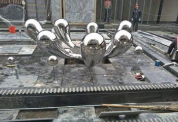 鍛造水花雕塑廠家 公園創意小品 戶外不銹鋼水花雕塑生產