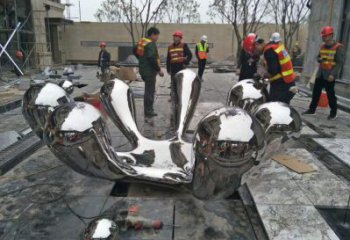 創(chuàng)意波浪雕塑廠家 現(xiàn)代小品 房地產(chǎn)不銹鋼波浪雕塑生產(chǎn)