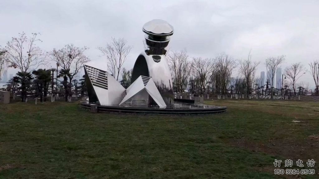 游樂場(chǎng)鉆戒雕塑廠家 創(chuàng)意擺件 現(xiàn)代不銹鋼鉆戒雕塑