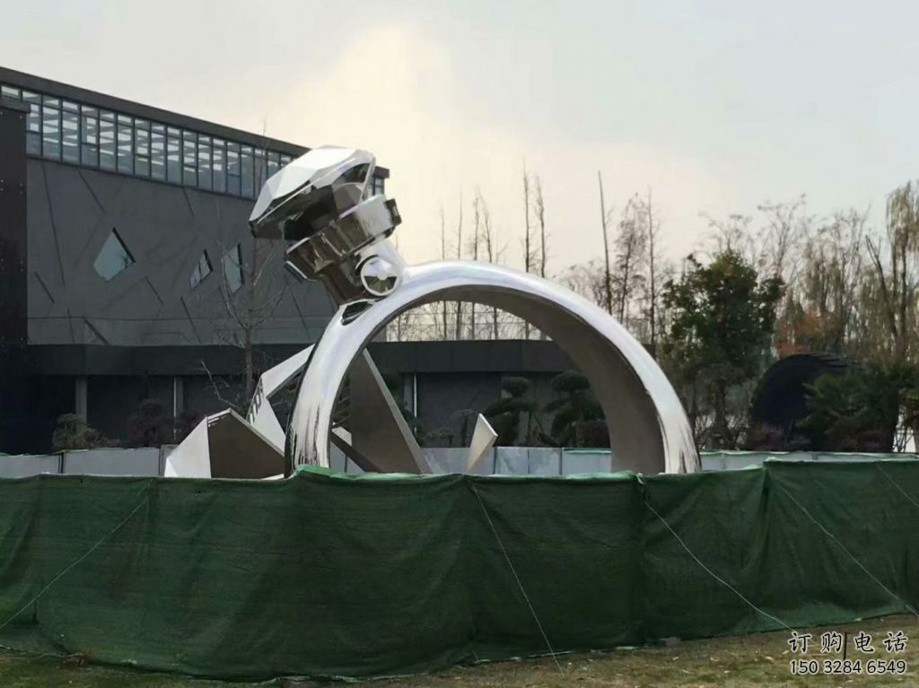 中式鉆戒雕塑廠家 別墅區(qū)小品 大型不銹鋼鉆戒雕塑