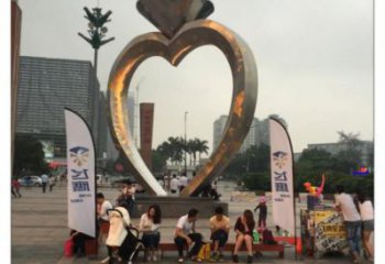 歐式鉆戒雕塑廠家 抽象擺件 廣場不銹鋼鉆戒雕塑