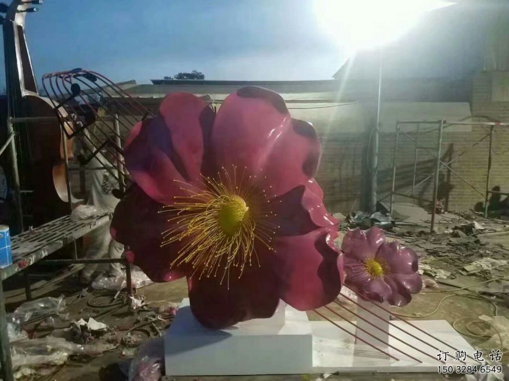 廣場戒指雕塑廠家 戶外小品 烤漆不銹鋼戒指雕塑