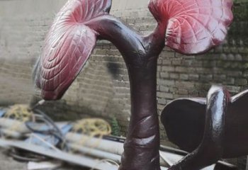 仿古靈芝雕塑廠家 現代仿真小品 戶外不銹鋼靈芝雕塑