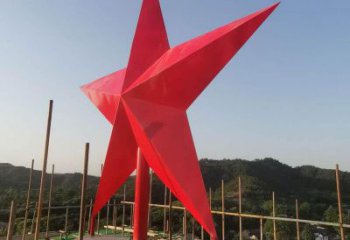 烤漆五角星雕塑廠家 公園體育小品 戶外不銹鋼五角星雕塑