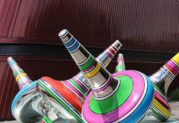 中式陀螺雕塑廠家 烤漆小品 戶外不銹鋼陀螺雕塑