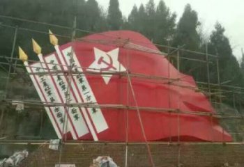 創(chuàng)意五星紅旗雕塑廠家 廣場(chǎng)小品 公園不銹鋼五星紅旗雕塑