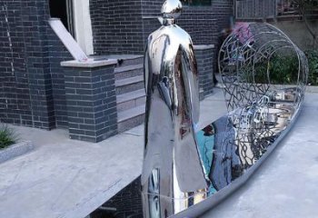 公園小船雕塑廠家 戶外擺件 創(chuàng)意不銹鋼小船雕塑生產(chǎn)