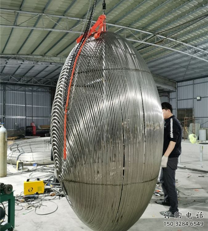 異形雞蛋雕塑廠家 現(xiàn)代廣場(chǎng)小品 制作不銹鋼雞蛋雕塑