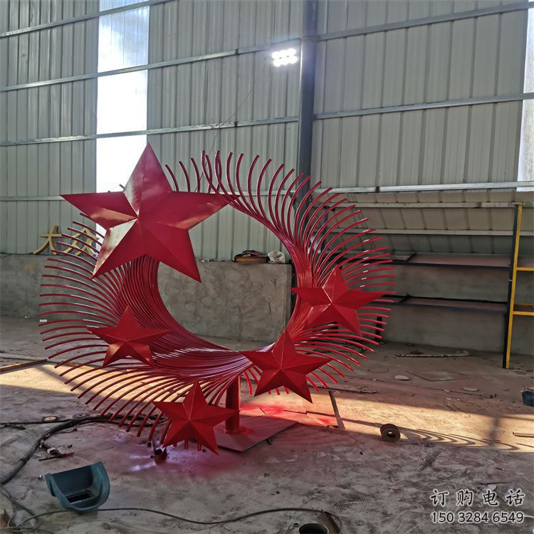 噴漆鳳尾雕塑廠家 中式小品 戶外不銹鋼鳳尾雕塑生產(chǎn)