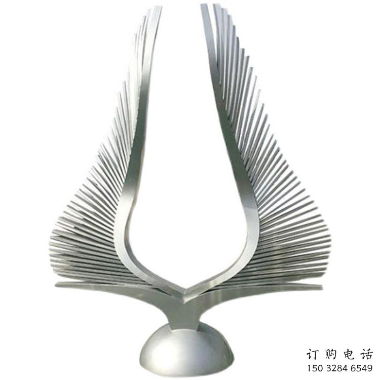 鋼管鳳尾雕塑廠家 異形小品 創意不銹鋼鳳尾雕塑制作