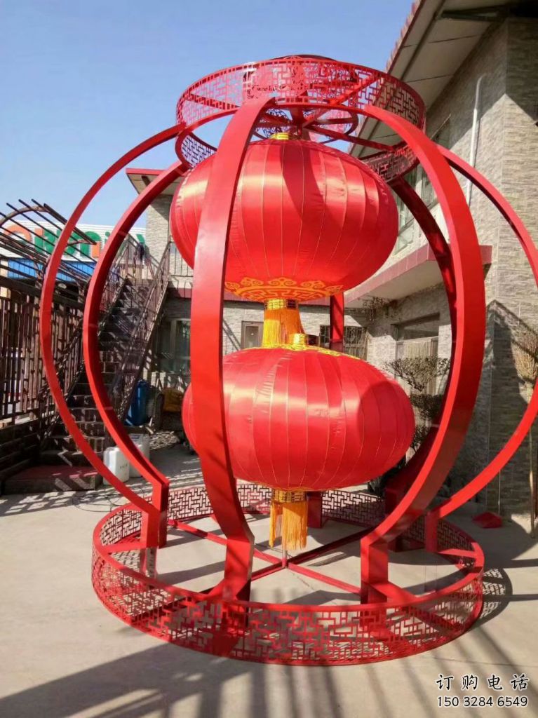 鏤空燈籠雕塑廠家 園林小品 戶外不銹鋼燈籠雕塑生產(chǎn)