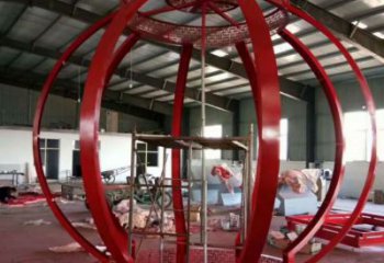 噴漆燈籠雕塑廠(chǎng)家 中式小品 創(chuàng)意不銹鋼燈籠雕塑生產(chǎn)