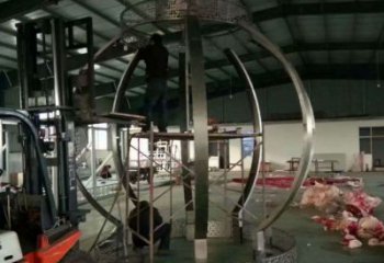 現(xiàn)代燈籠雕塑廠(chǎng)家 大型別墅區(qū)擺件 創(chuàng)意不銹鋼燈籠雕塑