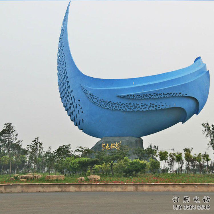 異形路標雕塑廠家 現代廣場小品 大型不銹鋼路標雕塑