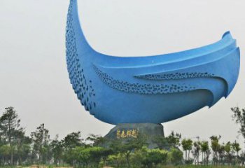 異形路標雕塑廠家 現代廣場小品 大型不銹鋼路標雕塑