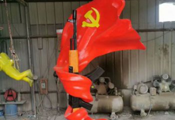 彩繪沖鋒號(hào)雕塑廠家 烤漆擺件 街頭不銹鋼沖鋒號(hào)雕塑