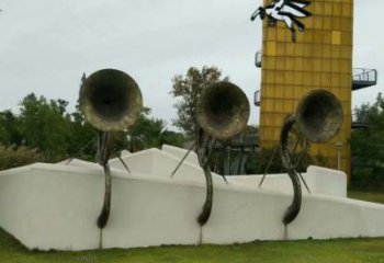 異形喇叭雕塑廠家 現(xiàn)代小品 公園不銹鋼喇叭雕塑生產(chǎn)