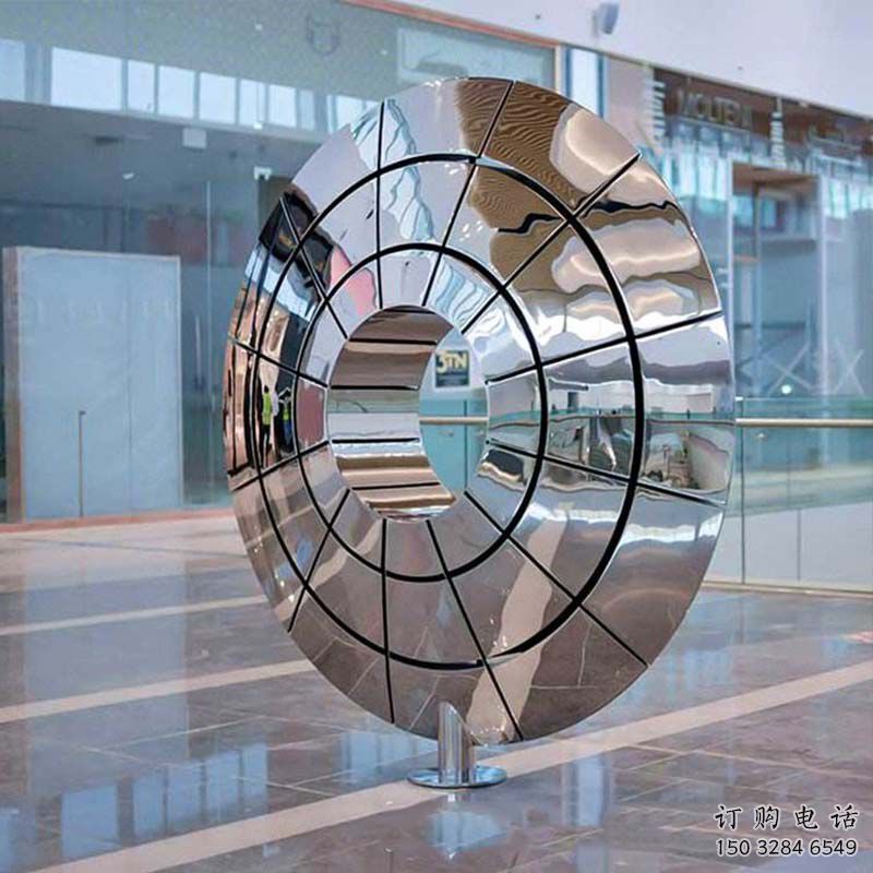 大型圓鏡雕塑廠家 鍛造鏡面小品 戶外不銹鋼圓鏡雕塑生產