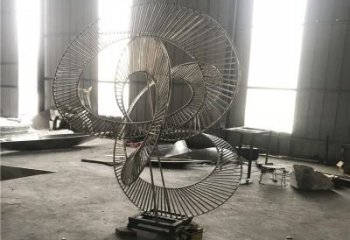 鋼管雙環(huán)雕塑廠家 異形烤漆小品 房地產不銹鋼雙環(huán)雕塑生產