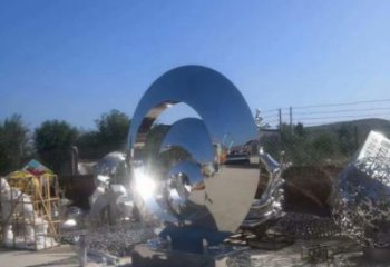 鍛造圓鏡雕塑廠家 現(xiàn)代創(chuàng)意小品 戶外不銹鋼圓鏡雕塑