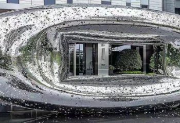 烤漆圓鏡雕塑廠家 鏤空小品 戶外不銹鋼圓鏡雕塑生產