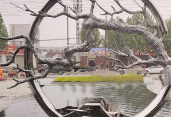 中式環(huán)形雕塑廠家 房地產(chǎn)小品 鏡面不銹鋼環(huán)形雕塑生產(chǎn)