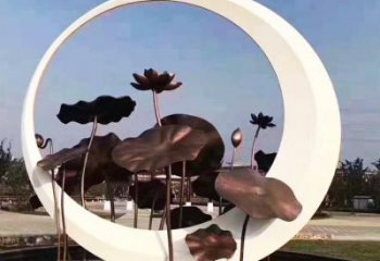 烤漆環形雕塑廠家 現代公園小品 大型不銹鋼環形雕塑生產