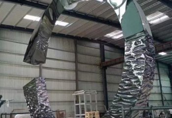 抽象圓圈雕塑廠家 啞光小品 戶外不銹鋼圓圈雕塑制作