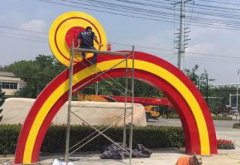 大型拱門雕塑廠家 鍛造小品 現(xiàn)代不銹鋼拱門雕塑制作