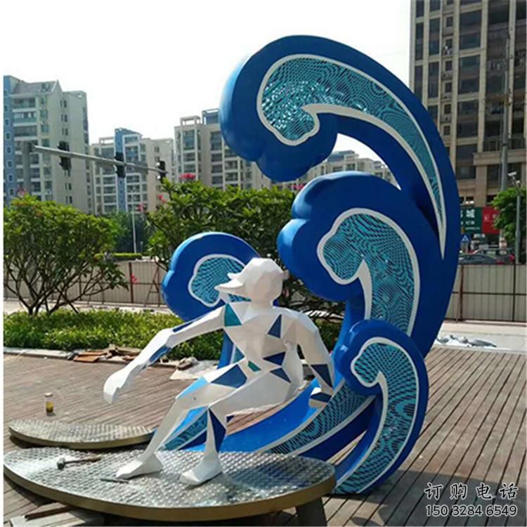 幾何云朵雕塑廠家 現(xiàn)代烤漆小品 大門口不銹鋼云朵雕塑加工