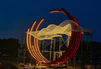 燈光云朵雕塑廠家 懸空小品 商業(yè)街不銹鋼云朵雕塑生產