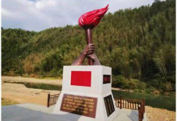 彩繪火把雕塑廠家 現(xiàn)代擺件 街頭不銹鋼火把雕塑工藝