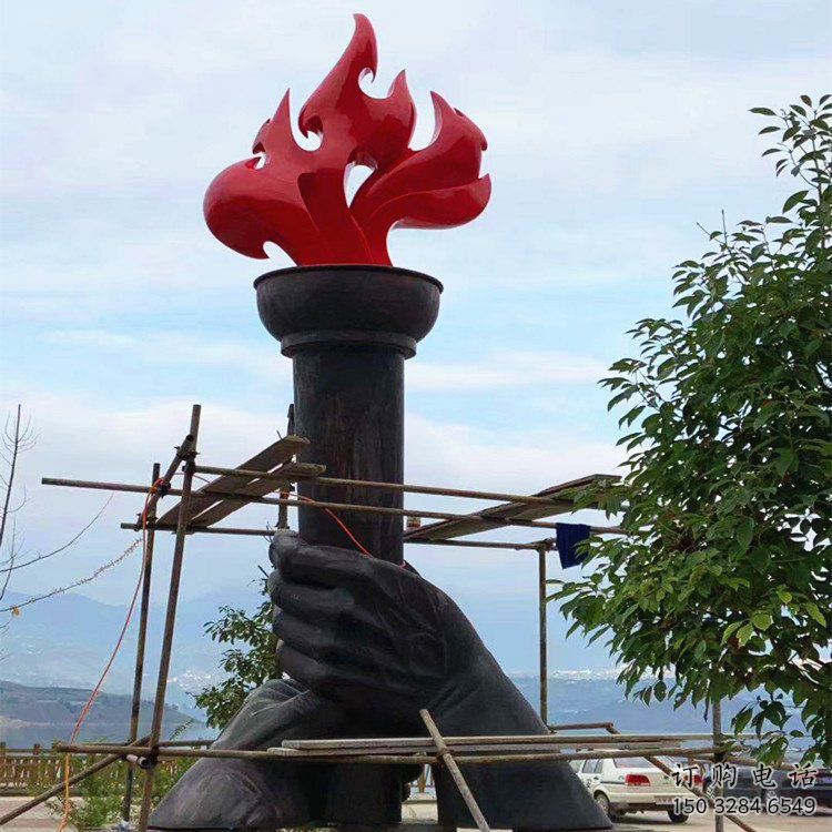 現(xiàn)代火焰雕塑廠家 大型別墅區(qū)擺件 不銹鋼火焰雕塑加工