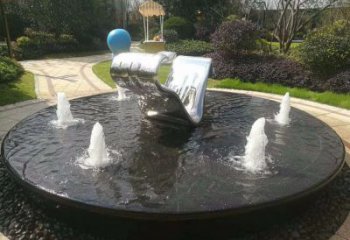 戶外彩帶雕塑廠家 噴漆噴水小品 大型不銹鋼彩帶雕塑生產