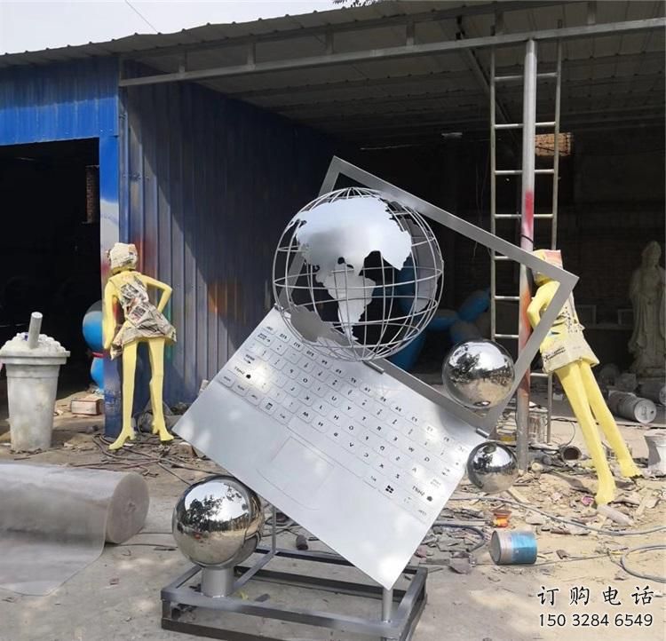 中式電腦雕塑廠家 現(xiàn)代教育小品 戶外不銹鋼電腦雕塑生產(chǎn)
