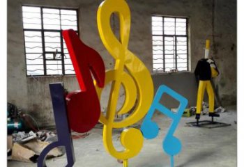 戶外音符雕塑廠家 噴漆小品 大型不銹鋼音符雕塑生產(chǎn)