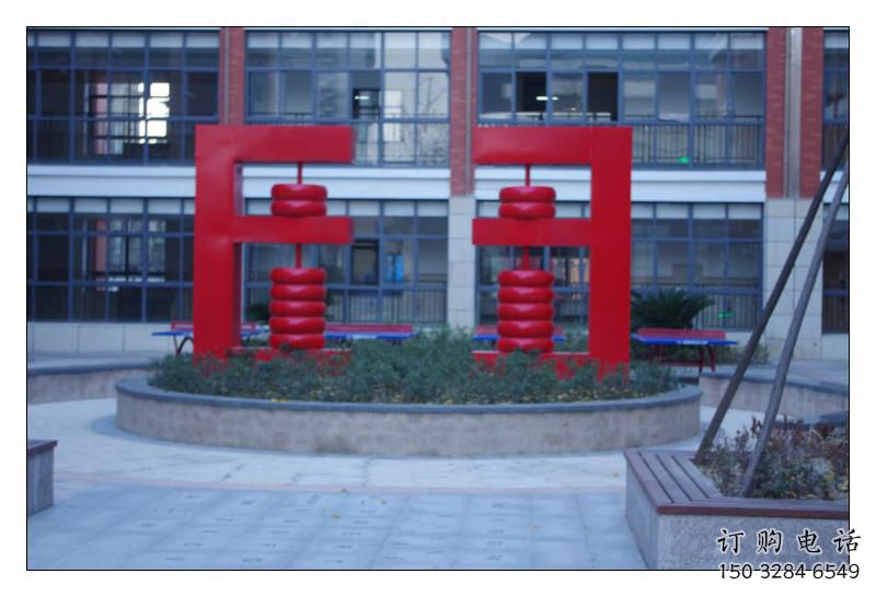 酒店算盤雕塑廠家 戶外賓館小品 大型不銹鋼算盤雕塑生產(chǎn)