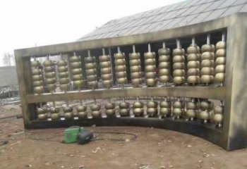 戶外算盤雕塑廠家 噴漆小品 大型不銹鋼算盤雕塑生產(chǎn)