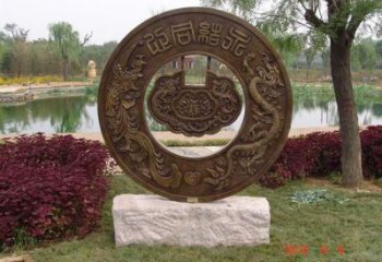 廣場古幣雕塑廠家 現(xiàn)代創(chuàng)意小品 大型古幣雕塑生產(chǎn)