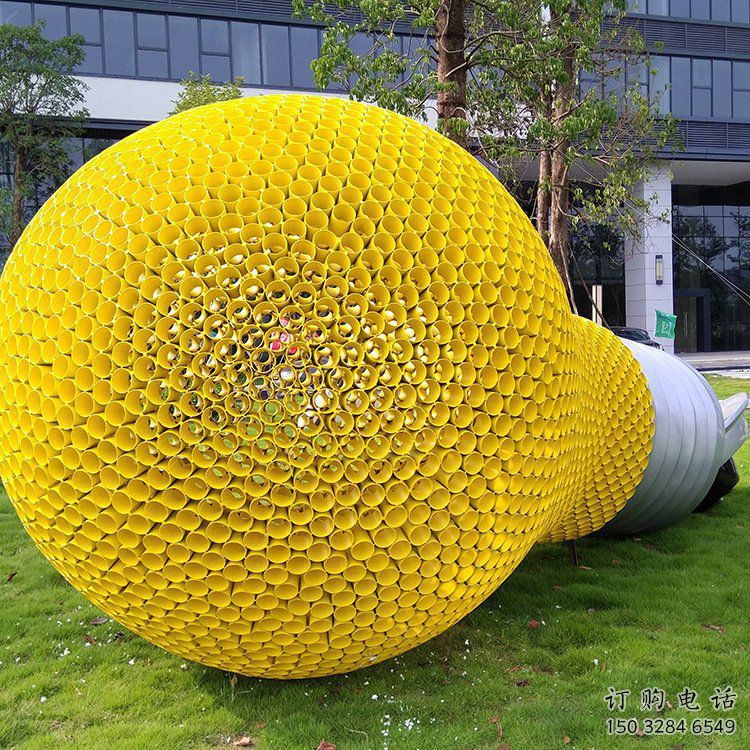 廣場燈泡雕塑廠家 現(xiàn)代小品 大型不銹鋼燈泡雕塑生產(chǎn)