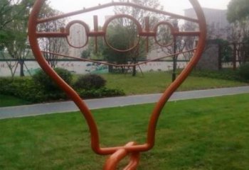 公園燈泡雕塑廠家 戶外擺件 鏤空不銹鋼燈泡雕塑生產