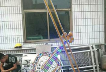 異形提琴雕塑廠家 現(xiàn)代小品  戶外不銹鋼提琴雕塑