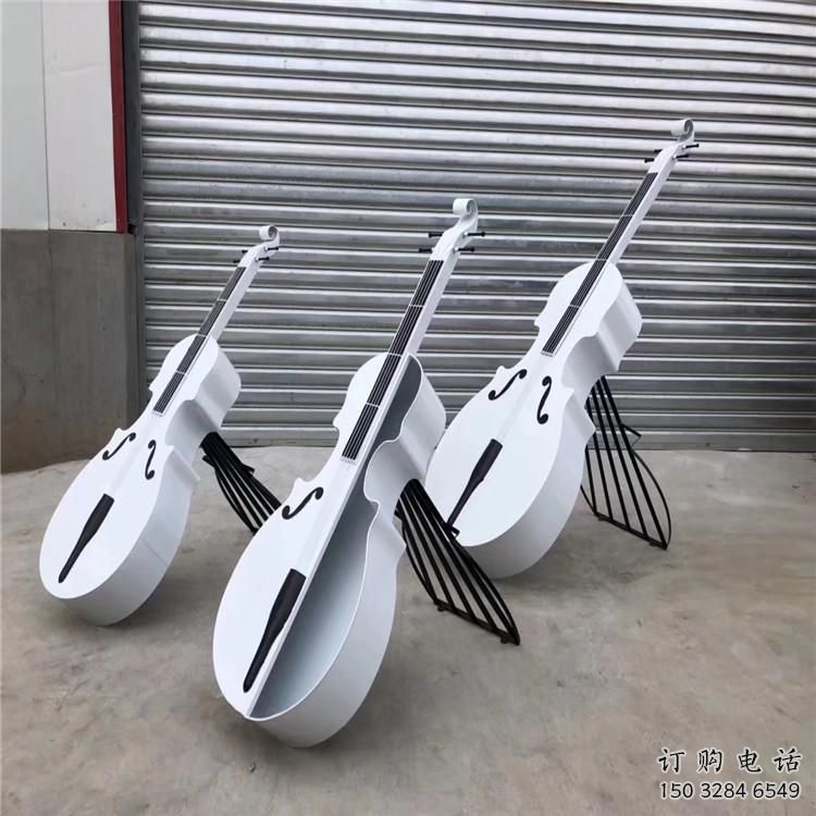 戶外小提琴雕塑廠家 噴漆小品 現代不銹鋼小提琴雕塑
