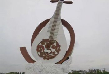 公園吉他雕塑廠家 戶外擺件 大型不銹鋼吉他雕塑制作