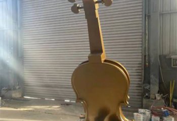 幾何吉他雕塑廠家 現代小品 創意不銹鋼吉他雕塑制作